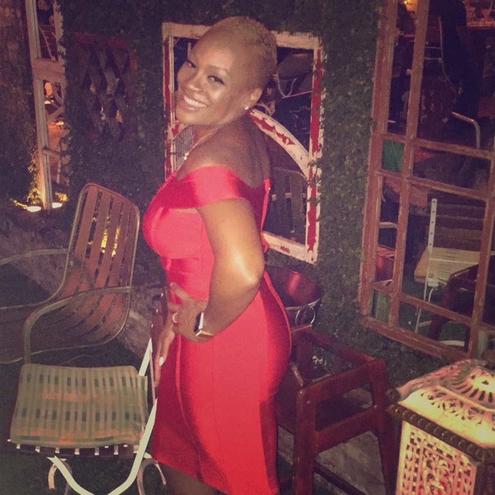 Red strap cap sleeve party Bandage Dress